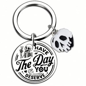Design Custom Halloween Color-printed Metal Keychain Ghost Pattern Pendant Accessories - Product Image 5