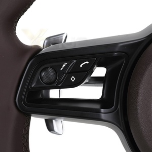 Volant personnalisé en cuir marron pour Porsche Panamera Cayenne Cayman 987 Taycan 970 997 997.1 958 991 992 <span class=keywords><strong>955</strong></span> 957 - Product Image 3