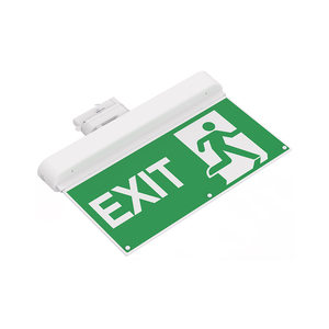 Luz de salida LED Premium CE 24M-Señal DE EMERGENCIA montada en pista, autoprueba 220V IP20, SMD de litio de alta calidad para escape interior - Product Image 1