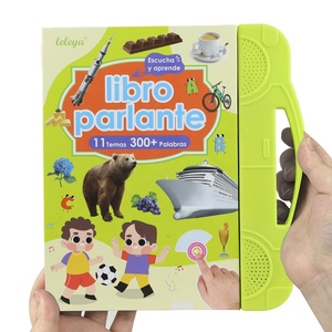 Educazione precoce <span class=keywords><strong>libro</strong></span> elettronico parlante per bambini Montessori <span class=keywords><strong>metodo</strong></span> giocattolo punto-lettura suono inglese spagnolo batteria di plastica - Product Image 3