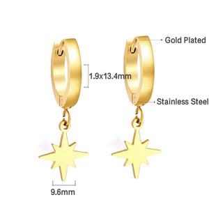 Pendientes de Aro con Diseño de Estrella Dorada Minimalistas y Modernos para Mujer, los Más Vendidos, Nuevos Diseños de Joyería para Chicas - Product Image 2