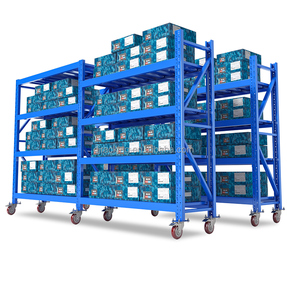 מתלה מתכווננת dj מתלה עם גלשן גלגלים בינוני אחסון פלדה לסדנה מטען ואחסון - Product Image 1