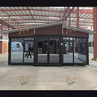 Petite maison de conteneur mobile pliable de 20 pieds, 30 pieds, 40 pieds Maison préfabriquée pliante, extensible et portable à structure en acier