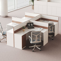 Poste de travail moderne en MDF écologique pour bureau à domicile, cabine de personnel, poste de travail double/quatre/six personnes, cloisons modulaires, chaise