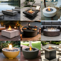 Table de foyer extérieur au gaz personnalisée, foyer extérieur au propane sans fumée pour jardin