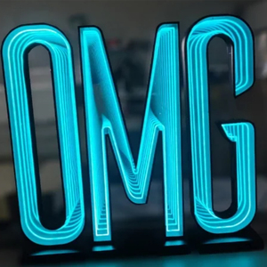 Custom 3D Business LED Signs Letters Infinity Mirror LED Channel Letter Sign Acrílico Logo DC Fuente de alimentación al por mayor para la Oficina - Product Image 6