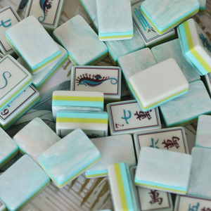 Juego de Fichas de Mahjong Americanas de Lujo, Estilo Costa <span class=keywords><strong>Coral</strong></span>, con Perlas Acrílicas, Diseño Moderno, Portátil, para <span class=keywords><strong>Casino</strong></span> y Entretenimiento - Product Image 2