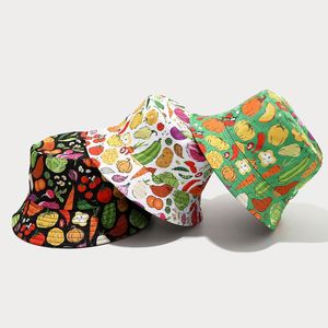 Chapeau de soleil de plage printemps-été, motif fruits et légumes, chapeau de pêcheur tendance pour femme et fille, chapeau bob réversible mignon pour l'extérieur - Product Image 6