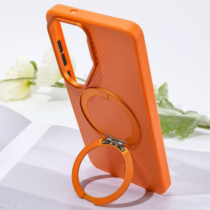 Étui de téléphone magnétique JOYPORODO GB003 Fashion PC avec protection à 360° °   Étui en fibre de carbone avec support rotatif pour Samsung S23 S24 S25 S26 Ultra - Product Image 3
