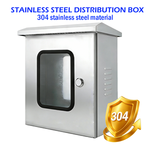 صندوق توزيع كهربائي صناعي خارجي Ouyue A035 مقاوم للماء IP65 من الفولاذ المقاوم للصدأ 201 مع غطاء لعداد الكهرباء - Product Image 3