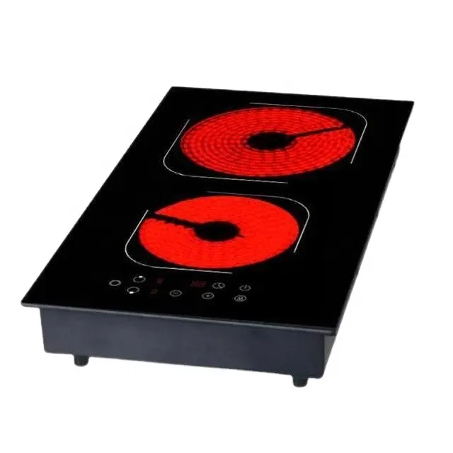 3000W Induction Hob Built-In Infrared Hot Plates Electric 2 Burners Ceramic Stove Induction Cooker
