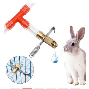 100 pièces/sac Abreuvoir automatique à tétine avec raccord en T de 8 mm pour lapins, hamsters, Totoro, volailles domestiques, distributeur d'eau et de nourriture, abreuvoir pour lapins - Product Image 5