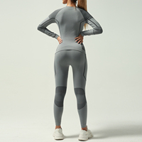 Ensemble de leggings de yoga thermique pour femmes sans couture hiver caleçons longs avec motif imprimé pantalon de base de gymnastique chaud