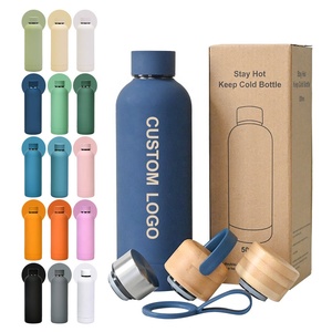 Custom Soft Touch Double Wall Insulated Drink <strong>Bottle</strong> Tumbler 500ml 750ml Vacuum Flask Stainless <strong>Steel</strong> Cup Thermal Water <strong>Bottle</strong> - Product Image 1