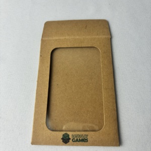 Sobre de negocios rígido de cartón grueso Kraft marrón con logotipo personalizado con ventana para tarjetas de invitación y franqueo - Product Image 2