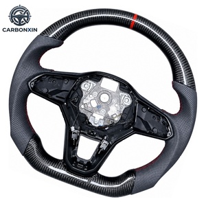 Volante para VW Golf MK8 GTI R-Line, Deportivo, de Cuero, Fibra de Carbono y Aluminio, Personalizado, con Función de Calefacción, Ensamblaje Jetta - Product Image 4