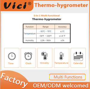 Termohigrómetro <span class=keywords><strong>Digital</strong></span> de Lectura Instantánea 288B-CTH con Pantalla Grande y Visualización de la Hora - Product Image 5