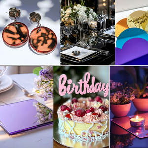 Lazer kesim için özelleştirilmiş ayna akrilik levha 1220x2440mm kırmızı altın gümüş gül altın mavi parlak ayna akrilik levha - Product Image 5