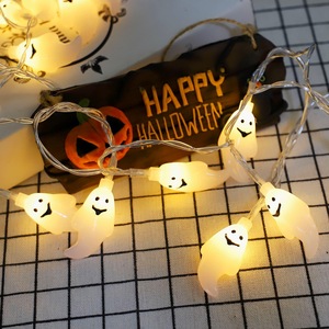 Guirlande lumineuse LED d'Halloween en forme de masque Scream, lumières féériques à piles pour décoration extérieure, maison, fête, jardin - Nouveauté ! - Product Image 5