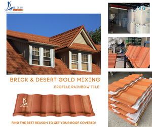 Precio de fábrica, materiales de construcción de varios colores, tejas de Metal recubiertas de piedra colorida, tejas romanas - Product Image 2