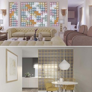 Kim loại khối thủy tinh rỗng màu lưỡng sắc Kết Cấu Xây dựng khối thủy tinh gạch lửa đánh giá trang trí xây dựng khối thủy tinh - Product Image 6