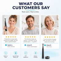 Irrigateur buccal LED, brossette électrique, appareil de nettoyage dentaire, outil portable noir pour le soin des gencives