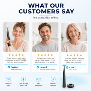 Irrigateur buccal LED, brossette électrique, appareil de nettoyage <span class=keywords><strong>dentaire</strong></span>, outil portable noir pour le soin des gencives - Product Image 5