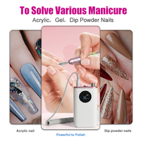 Kit de perceuse à ongles rechargeable multifonctionnel, perceuse à ongles électrique professionnelle sans fil pour manucure et pédicure, 35000 tr/min