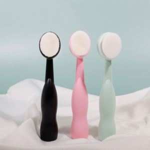 Small Manual Face Wash Brush Nylon Beauty Cleansing Tool for Eye Shadow and Lip Balm Application - Product Image 1