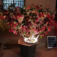 Fabrik 48W Outdoor IP65 Solar LED Baum Umarmung Licht Umarmung Baum Licht Ring Lampe mit Aluminium Garten beleuchtung