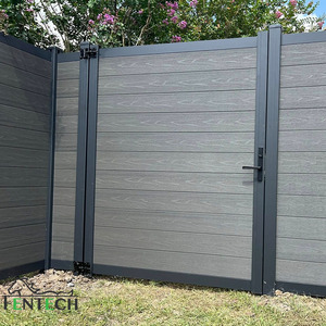 Fentech <span class=keywords><strong>180x180</strong></span> Composite WPC <span class=keywords><strong>180X180</strong></span> Panneaux de clôture Co Extrusion Wpc Clôture de jardin extérieure - Product Image 2
