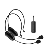 Microphone sans fil léger pour casque, capture claire de la voix avec récepteur mini-prise pour cours de fitness et discours en public