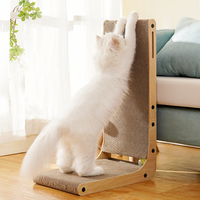 Mobilier moderne pour chat en forme de L, vertical, avec griffoir, lit et poteau à griffer, durable, grande planche à griffer épaissie et améliorée, modèle de jouet 001