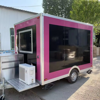 Remolque de Comida DOT de 10 pies, Mini Camión con Ventanas de Vidrio, Proveedores Verificados para Camión de Comida BBQ, Carrito de Hot Dogs