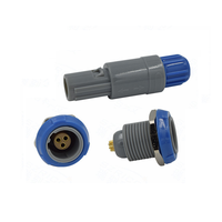 REDELs Conector Circular de Plástico Push Pull, PAG PKG 2 3 4 5 6 7 8 10 14 Pines Conector Circular de Plástico para Equipo Médico