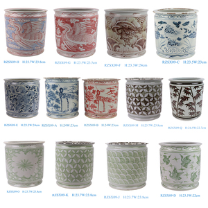 Lọ hoa sứ vẽ tay hoa chim cổ điển RZSX09-A/<span class=keywords><strong>B</strong></span>/C/I/<span class=keywords><strong>O</strong></span>/<span class=keywords><strong>P</strong></span>, kiểu dáng cổ, chất liệu gốm sứ, để <span class=keywords><strong>b</strong></span>àn - Product Image 5