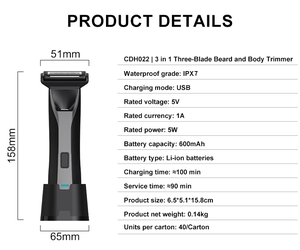 Recortadora Eléctrica Corporal <span class=keywords><strong>3</strong></span> en 1, Precio al por Mayor, Micro Afeitadora, Recortadora de <span class=keywords><strong>Barba</strong></span> y Vello - Product Image 6