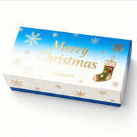 Boîtes en carton recyclable personnalisées, finition mate, gaufrage, impression quadrichromique, revêtement UV pour cadeaux de Noël, cils