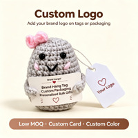 Poupée pomme de terre en peluche tricotée à la main, faible MOQ, logo personnalisé, carte personnalisée, couleur personnalisée, décoration d'intérieur DIY, cadeau, boîte cadeau