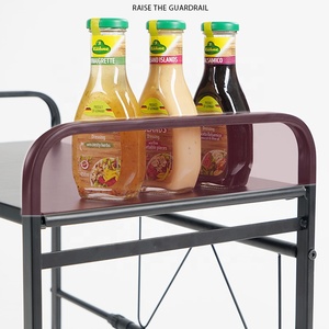 Nero/bianco allungabile in <span class=keywords><strong>acciaio</strong></span> al carbonio scaffale di stoccaggio <span class=keywords><strong>cucina</strong></span> forno a microonde Stand 2 piani piano <span class=keywords><strong>cucina</strong></span> piano di stoccaggio ripiano - Product Image 3