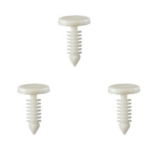 Couvre-rivet plat en nylon A56, clip en plastique blanc pour housses de tableau de bord - Product Image 2