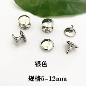 Custom DIY luggage accessories rivet screw double-sided round cap nails leather gold flat rivets spikes