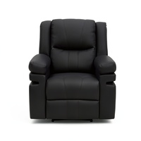 Fauteuil inclinable électrique moderne et fonctionnel pour salon, avec porte-gobelet, massage et réglage du repose-tête, pour une relaxation optimale.