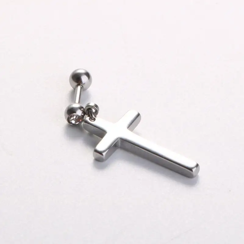 hot sell different men stud earrings chain 925 lowest trendy earing