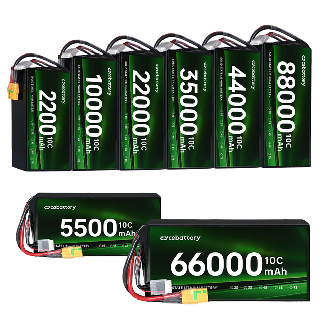 CEBATTERY FPV Drone Battery 3S 6S 5500mah 9600mah 10000mah 22000mah Solid-state Lipo Battery Pack With XT60 Plug