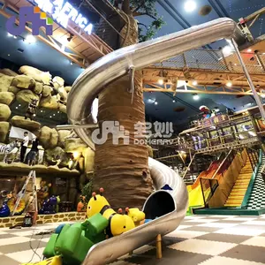 Domerry Customized Tube Slide Kids Stainless Steel Speed Slide Indoor Commercial Playground Educational Trampoline Park