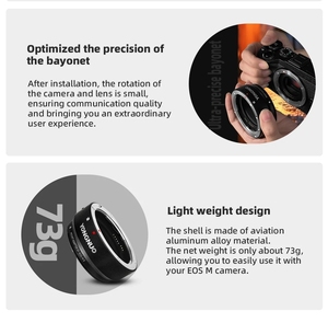 Nouveau YONGNUO EFE.OSM II bague d'adaptation d'objectif à mise au point automatique pour <span class=keywords><strong>Canon</strong></span> forEOS <span class=keywords><strong>EF</strong></span>/objectif à monture <span class=keywords><strong>EF</strong></span>-S vers <span class=keywords><strong>M</strong></span> <span class=keywords><strong>EF</strong></span>-<span class=keywords><strong>M</strong></span> M2 M3 M5 M6 M10 M50 M100 - Product Image 5