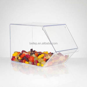 Truy Cập Hàng Đầu Pick Và Mix Ngọt Máy Rút Rõ Ràng Acrylic Kẹo Hộp Lưu Trữ Với Nắp - Product Image 2