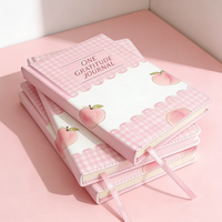 Carnet à couverture rigide en cuir PU de qualité supérieure, mignon, avec logo personnalisé imprimé et pages en papier épais pour le bureau et l'école