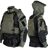 Nouvelle Offre Spéciale : Combinaison de Combat Camouflage G2 – Tenue Tactique Noire Idéale pour l'Entraînement et les Activités de Plein Air (Randonnée, Entraînement)